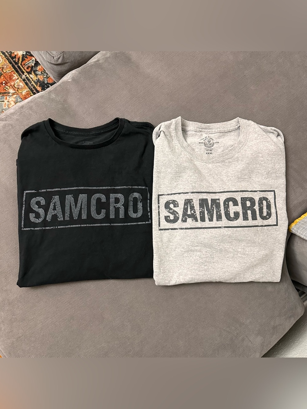 Lot Of 2 Sons Of Anarchy Tee Shirt Men’s 3XL Official SAMCRO Biker Gray Black
